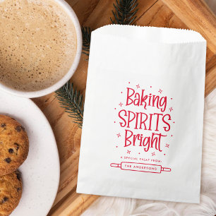 Baking Spirits Bright Red Holiday Favor Bag