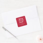 Baking Spirits Bright Red Holiday Square Sticker (Envelope)