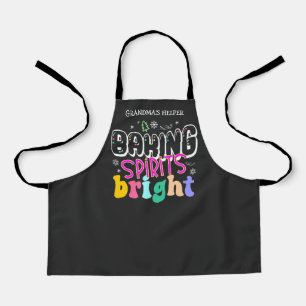 Baking Spirits Bright Retro Kitchen Holiday Kids Apron
