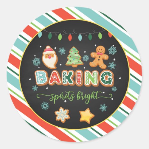 Baking Spirits Bright Round Sticker _ Blk