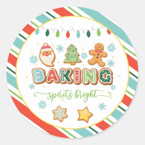Baking Spirits Bright Round Sticker _ WH
