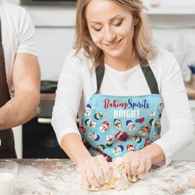 Baking Spirits Bright Snowman Christmas Design Apron (Creator Uploaded)