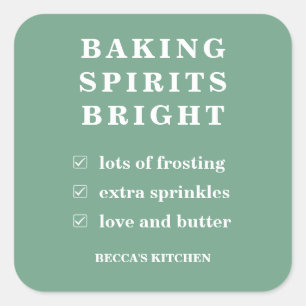 Baking Spirits Bright Stickers
