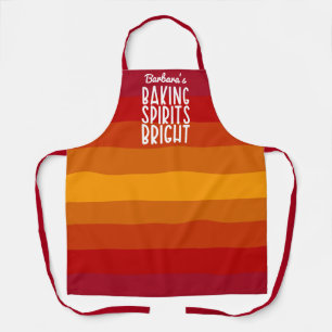 Baking Spirits Bright Thanksgiving Baking Custom Apron