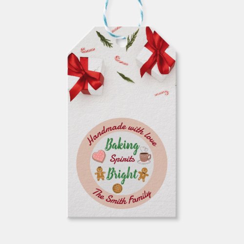 Baking Spirits Bright this holiday Gift Tags