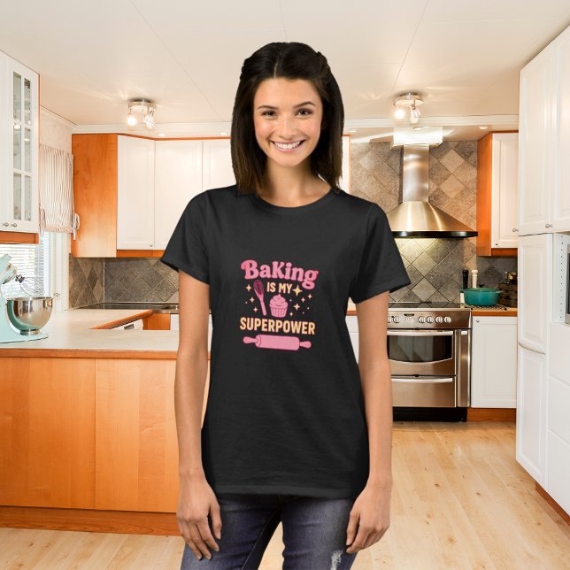 Baking Superpower pink T-Shirt (Creator Uploaded)