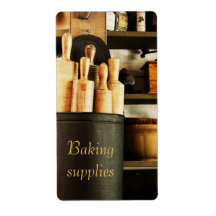 baking supplies customizable container label