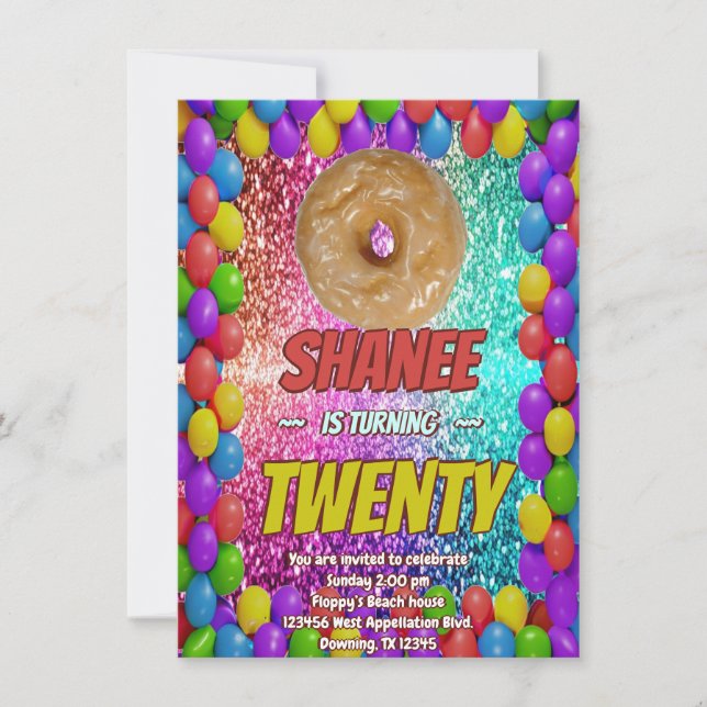 Baking Sweet Tooth Dessert Fun Party Invite (Front)