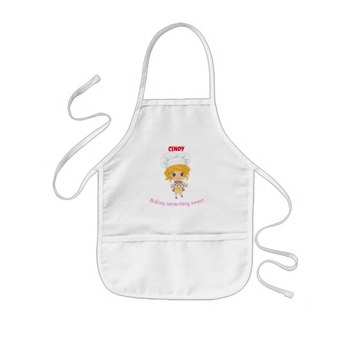 Baking sweets kids apron with childs name