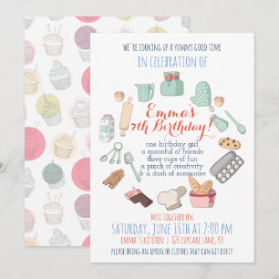 Baking Themed Party Invitations