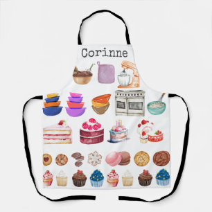 Baking Themes Cupcakes Cake Cookie Bowls Mixer Apron