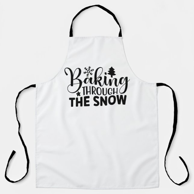 Baking Through The Snow | Cozy Winter Baking  Apron (Front)