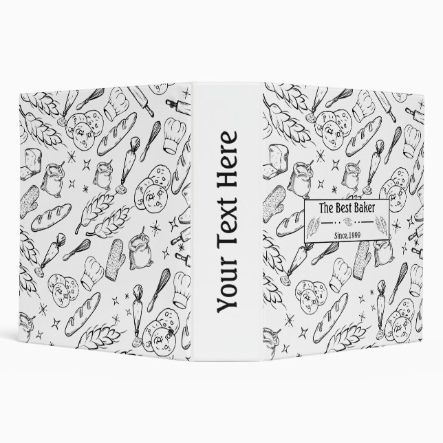 baking tools and food modern baker 3 ring binder (Background)