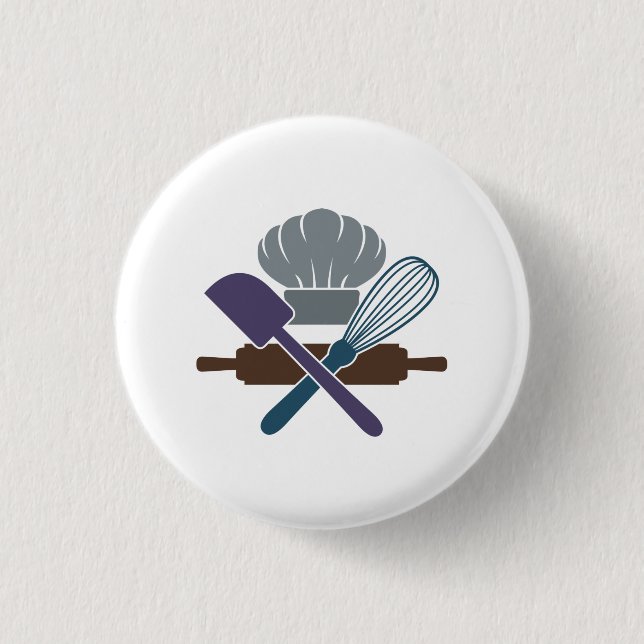 Baking Tools Cooking Lover Funny Chef Culinary Button (Front)