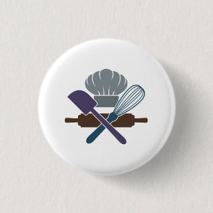 Baking Tools Cooking Lover Funny Chef Culinary Button