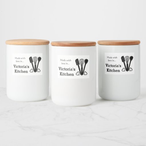 Baking Tools Personalized Name Food Label | Zazzle
