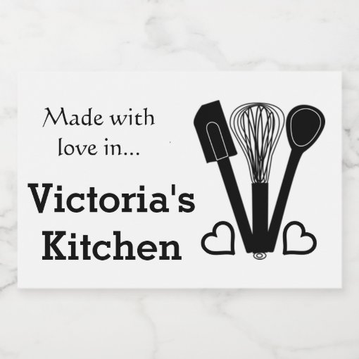 Baking Tools Personalized Name Food Label | Zazzle