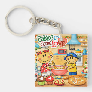 Baking Up Some Love Keychain