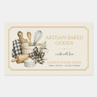 Baking Utensils Artisan Baker Bakery Product Label