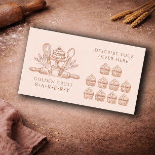 Baking Utensils Baker Bakery  Loyalty Card