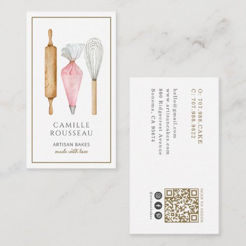Baking Utensils Baker Business Card