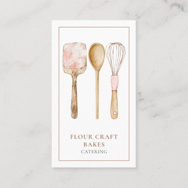 Baking Utensils Baker  Business Card (Front)