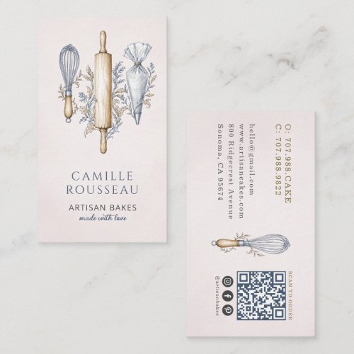 Baking Utensils Baker Business Card