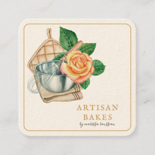 Baking Utensils Bakery Baker Square Business Card