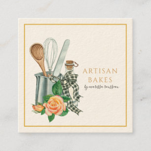 Baking Utensils Bakery Baker Square Business Card
