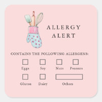 Baking utensils Bakery Food Safety Allergy Alert
