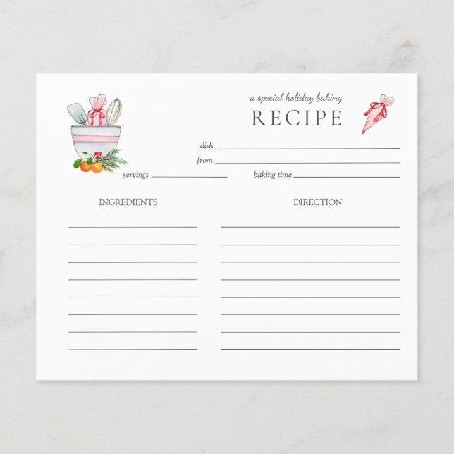 Baking Utensils | Mixing bowl Holiday Baking  (Front)