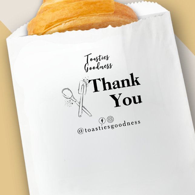 Baking Utensils Thank You Business Name Bakery Self-inking Stamp (Creator Uploaded)