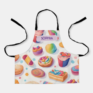 Baking Watercolor Colorful Personalized Pattern Apron
