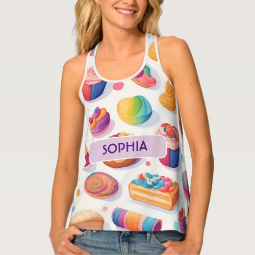 Baking Watercolor Colorful Personalized Pattern Tank Top