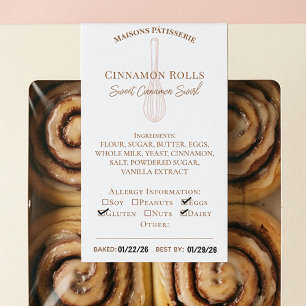 Baking Whisk Bakery Ingredients Allergy Food Label