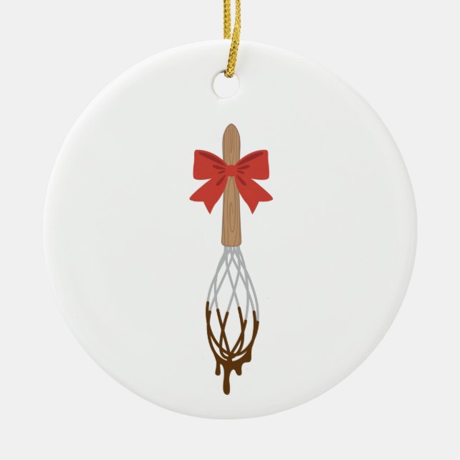 Baking Whisk Ceramic Ornament (Front)