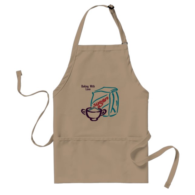 Baking with love adult apron (Front)