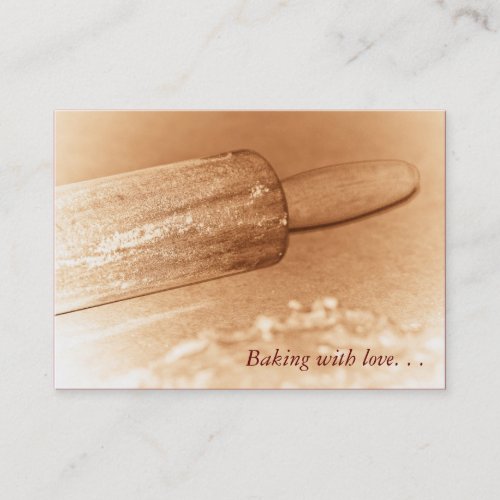 Baking with love . . . Rolling Pin Business Card