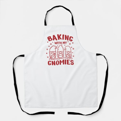 Baking with My Gnomies Christmas Baking Team Apron