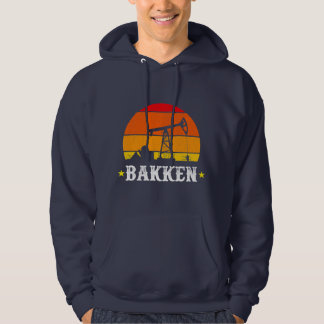 bakken oilfield drilling rig grunge trash Premium Hoodie