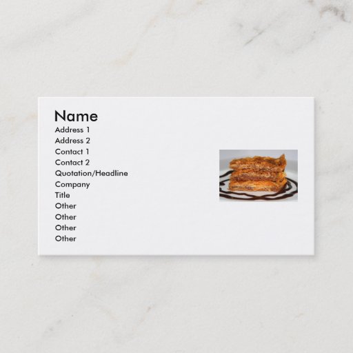 Customizable Baklava Business Card