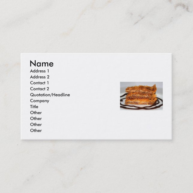 Baklava Business Card (Front)