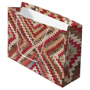 Baklava Chevron Star II // 18th Century Authentic Large Gift Bag