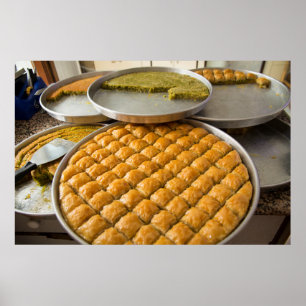 Baklava Dessert At Market Poster