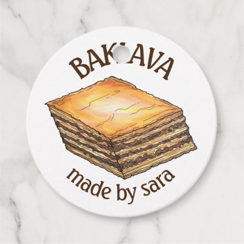 Baklava Dessert Pastry Greek Food Bakery Made By Favor Tags