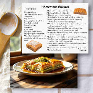 Baklava Recipe Card