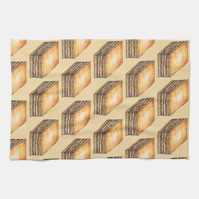 Baklava Sweet Filo Honey Dessert Pastry Greek Food Kitchen Towel (Horizontal)