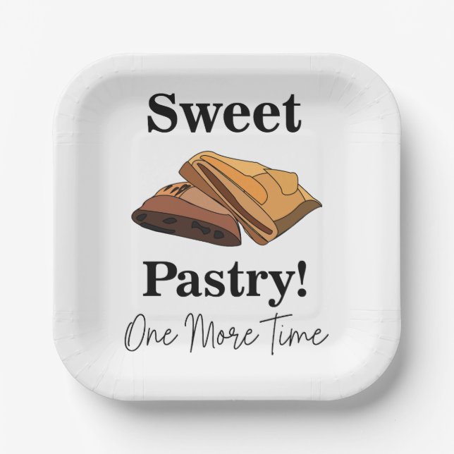 Baklava Sweet Pastry Dessert Party Paper Plates (Front)
