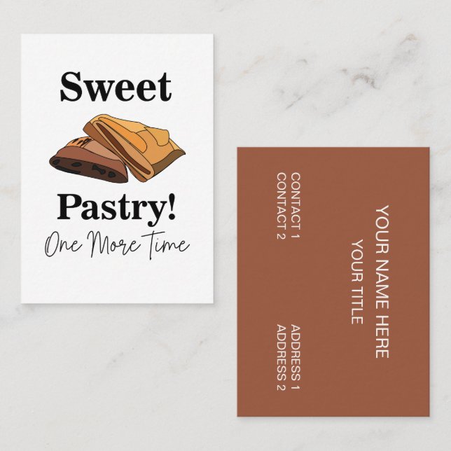 Baklava Sweet Pastry Food Bakery Business Card (Front/Back)