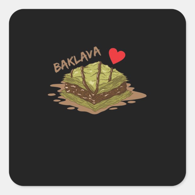 Baklava (Turkish pastries) Square Sticker (Front)